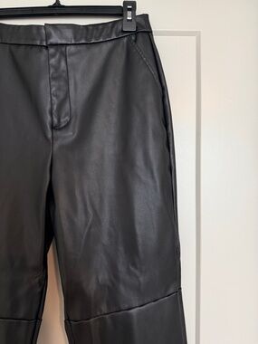 Lulus Open Minded Black Vegan Leather Pants - Size M